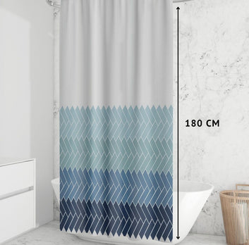 Embrace Luxury with Our 6-Feet Long Premium Polyester Shower Curtain with 12 Hooks for a Lavish Bathroom