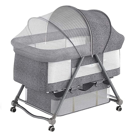 Bed Portable Bassinet for Newborns with Storage Basket