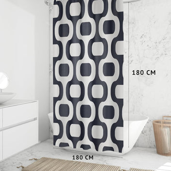 Embrace Luxury with Our 6-Feet Long Premium Polyester Shower Curtain with 12 Hooks for a Lavish Bathroom Ambiance | Stylish, Splendid, and Perfectly Sized